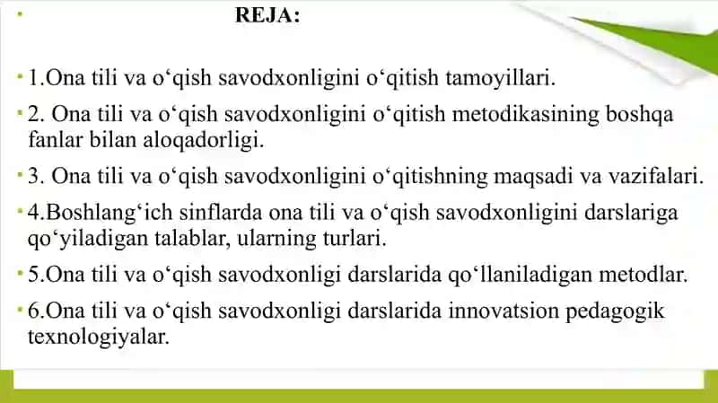 Boshlang‘ichsinflarda ona tili va o‘qish savodxonligini o‘qitish metodikasi 2