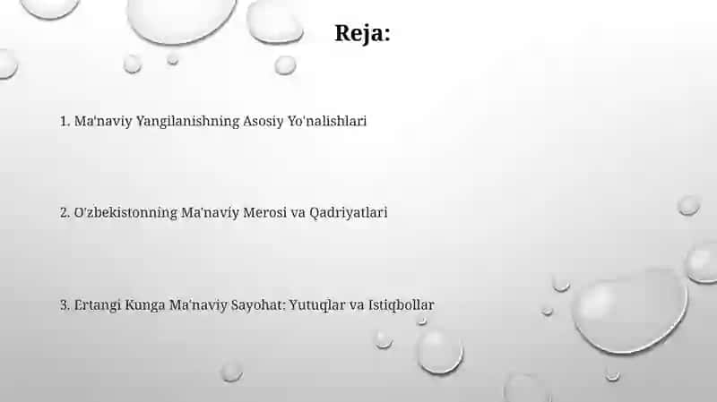 Ma'naviy yangilanishlar 2