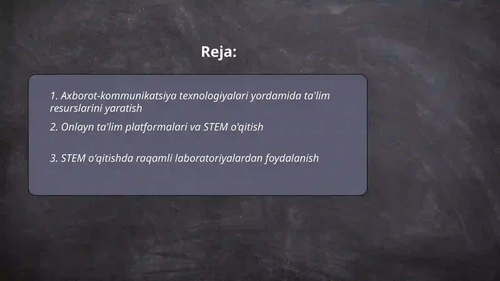 STEM fanini oʻqitishda axborot-kommunikatsiya texnologiyalaridan foydalanish 2