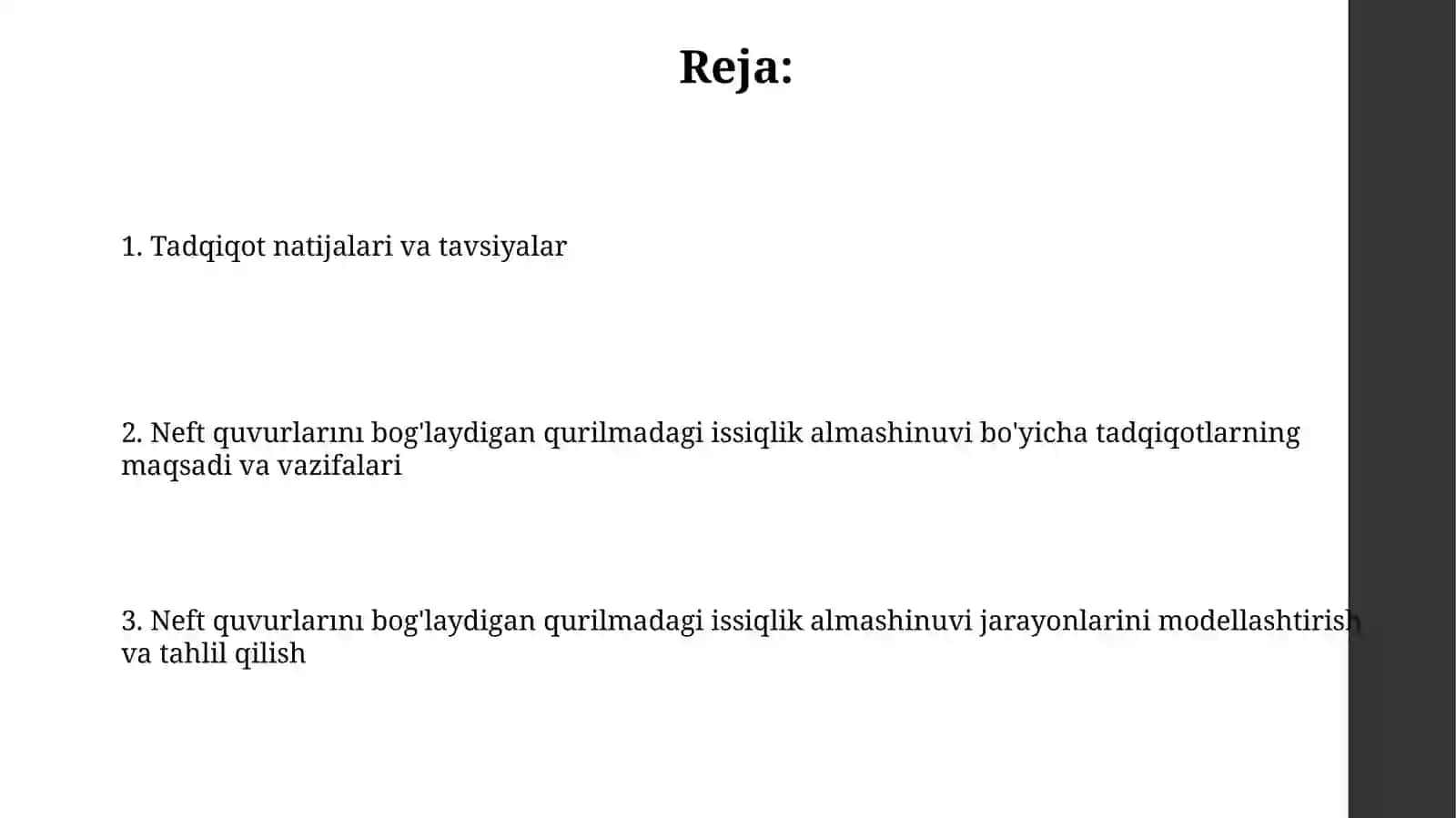 Neft shlamini bug’lantiruvchi qurilmada issiqlik almashinuvini tadqiqi qilish 2