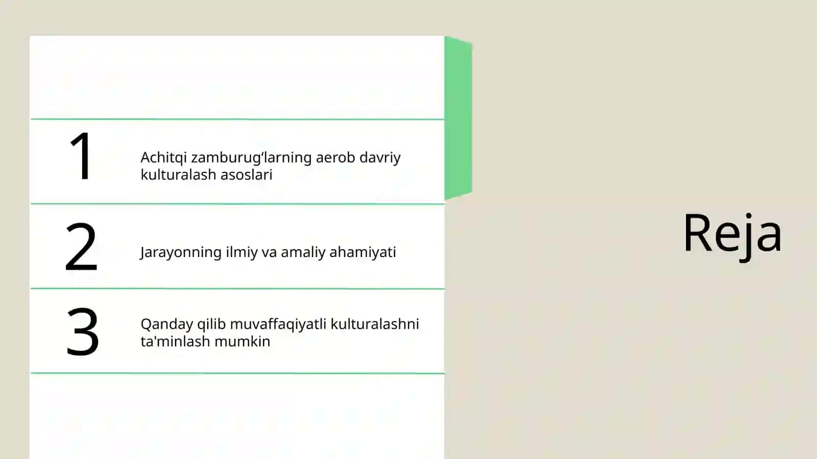 Achitqi zamburug‘larini aerob davriy kulturalash 2