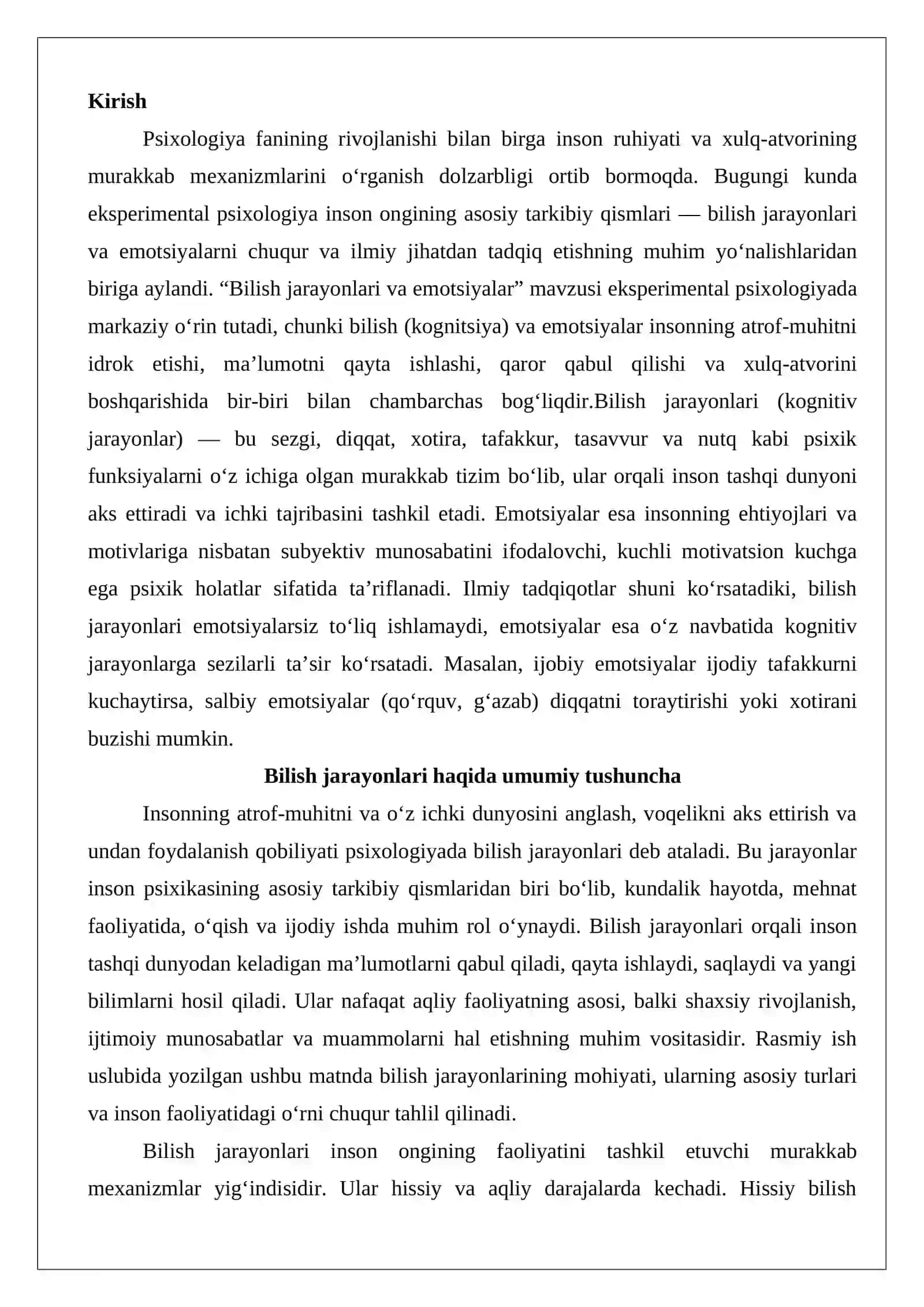 Bilish jarayonlari va emotsiyalar 2