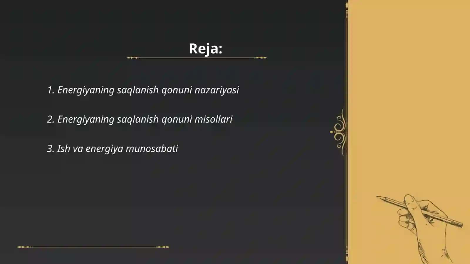 Energiyaning saqlanish qonuni. Elektromagnit maydon impulsi 2