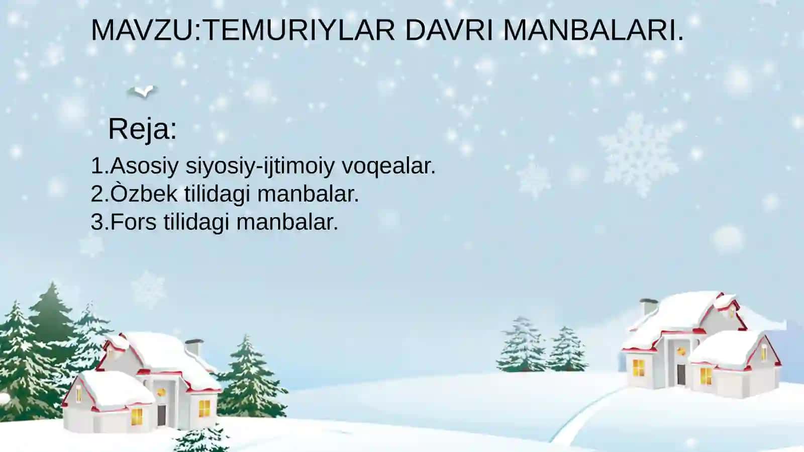 ʻOʻZBEKISTON XALQARO ISLOM AKADEMIYASI ISLOM SHUNOSLIK FAKULTETI TARIX 1-KURS (KECHKI) TALABASI 2