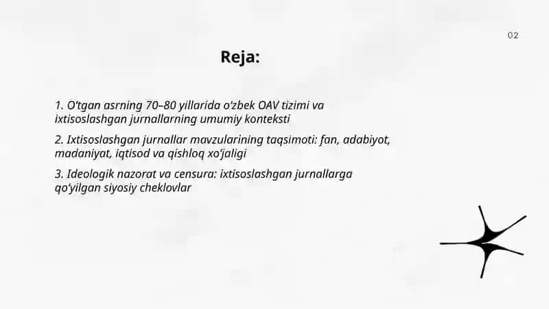 O‘zbek OAV tizimida ixtisoslashgan jurnailar ko‘lamini tahlil etish 2