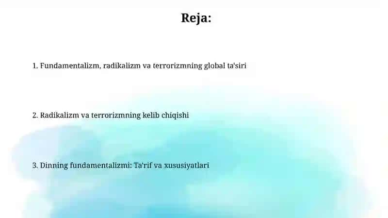 Diniy fundatelizm, radikalizm, terrorizm 2