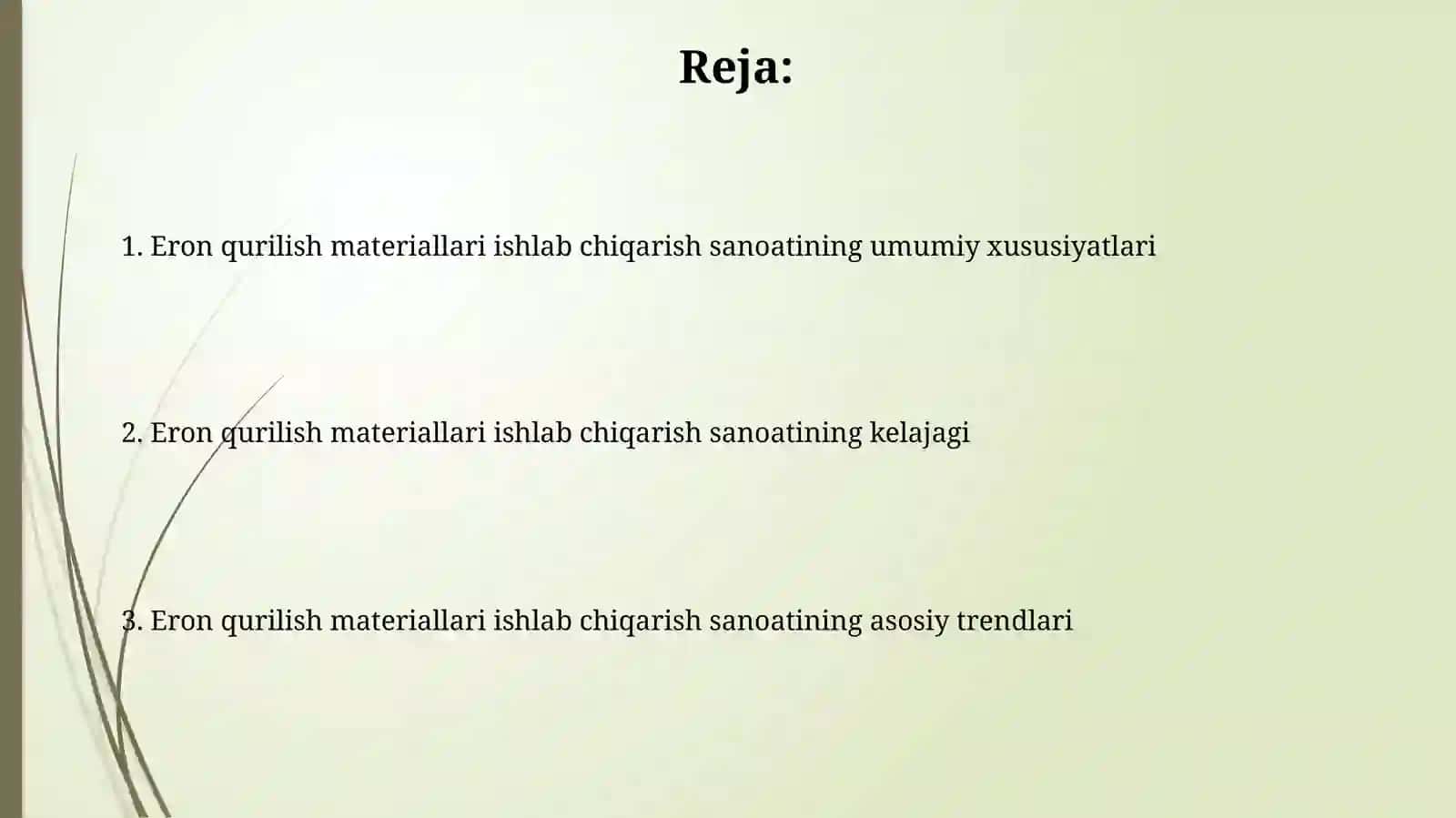 Eron qurilish materiallari ishlab chiqarish sanoati 2