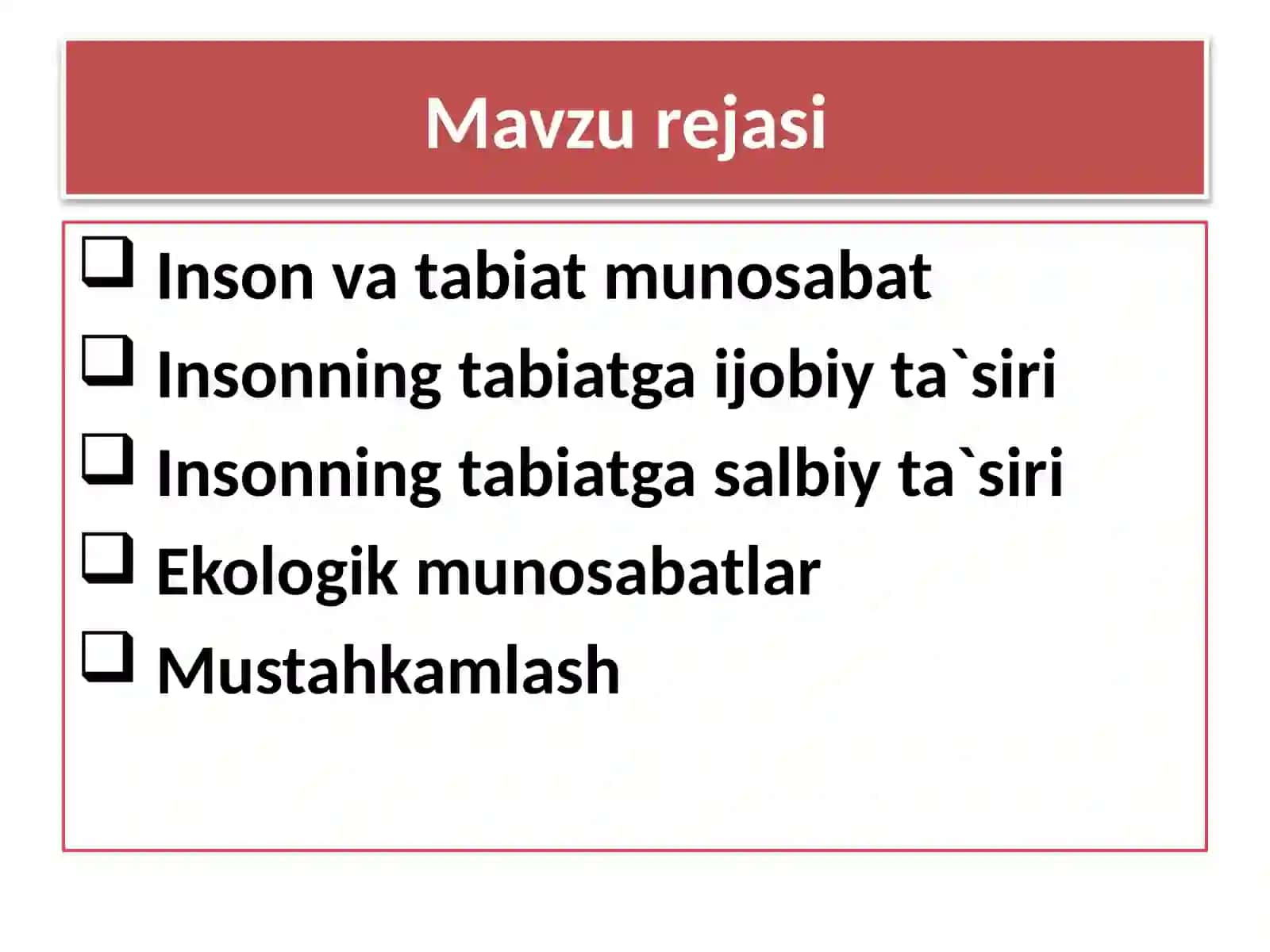 Inson va tabiat 2