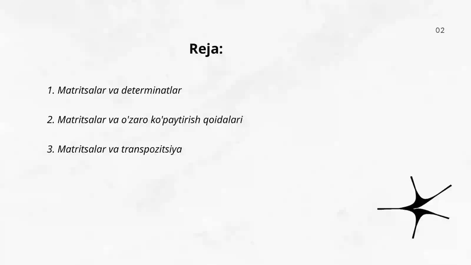 Matritsalar va determinatlar 2