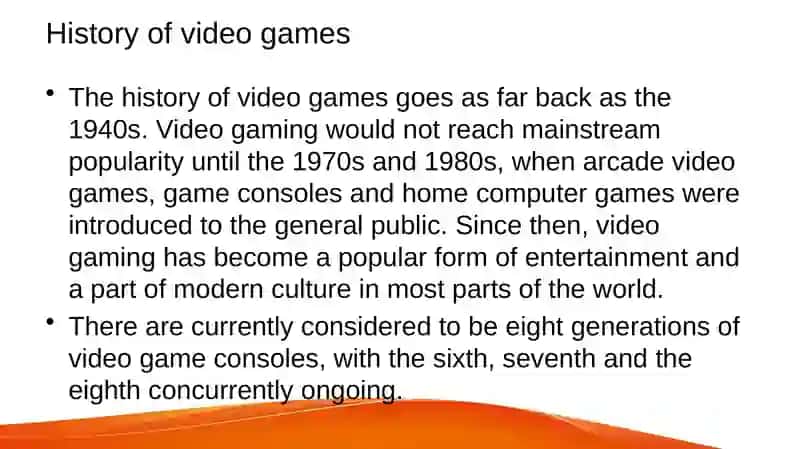 History of video games 2
