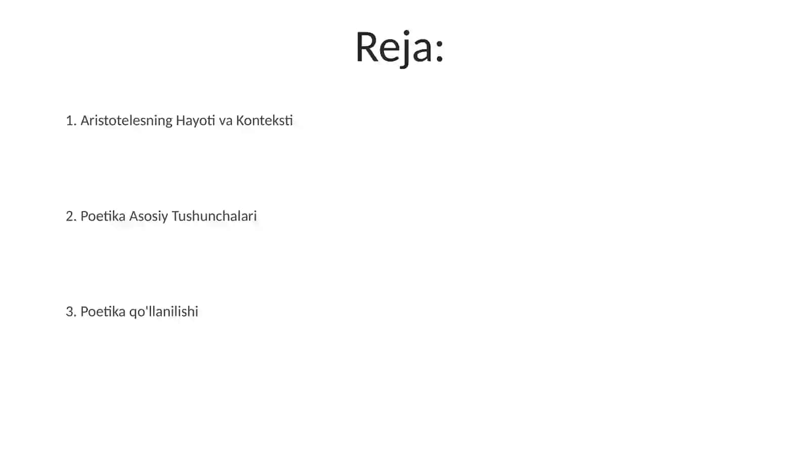 Aristotelning Poetika asarini órganish 2