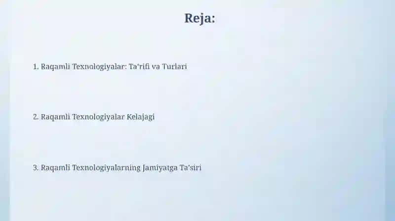 Raqamli Texnologiyalar 2