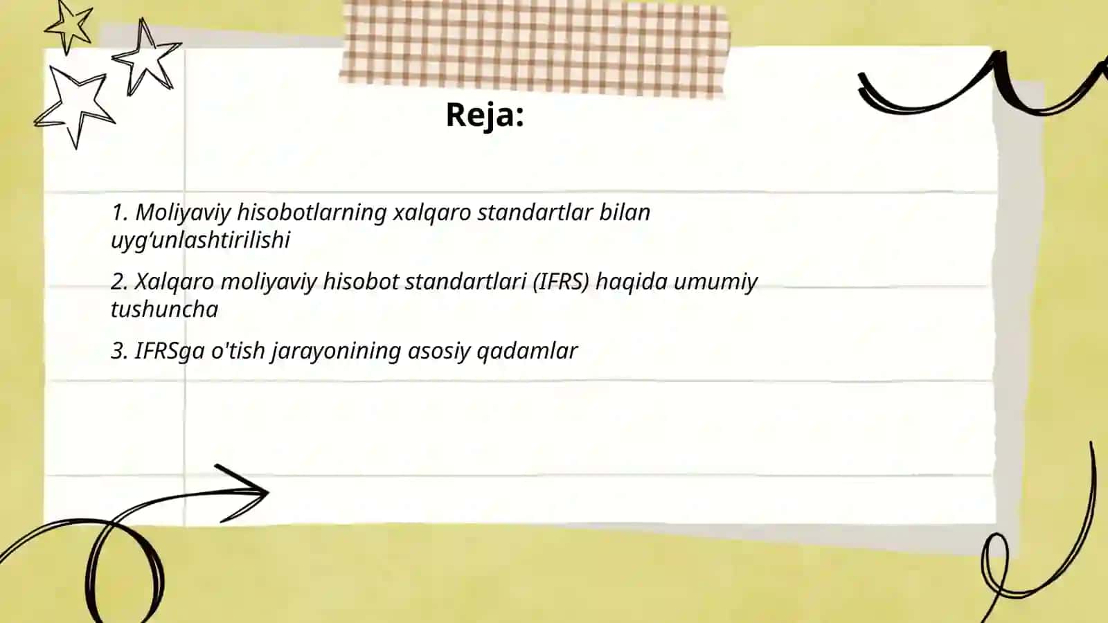 Moliyaviy hisobotlarni xalqaro standartlarga o'tqazish istiqbollari 2