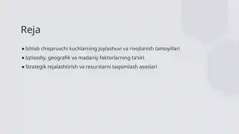 Ishlab chiqaruvchi kuchlarni 2