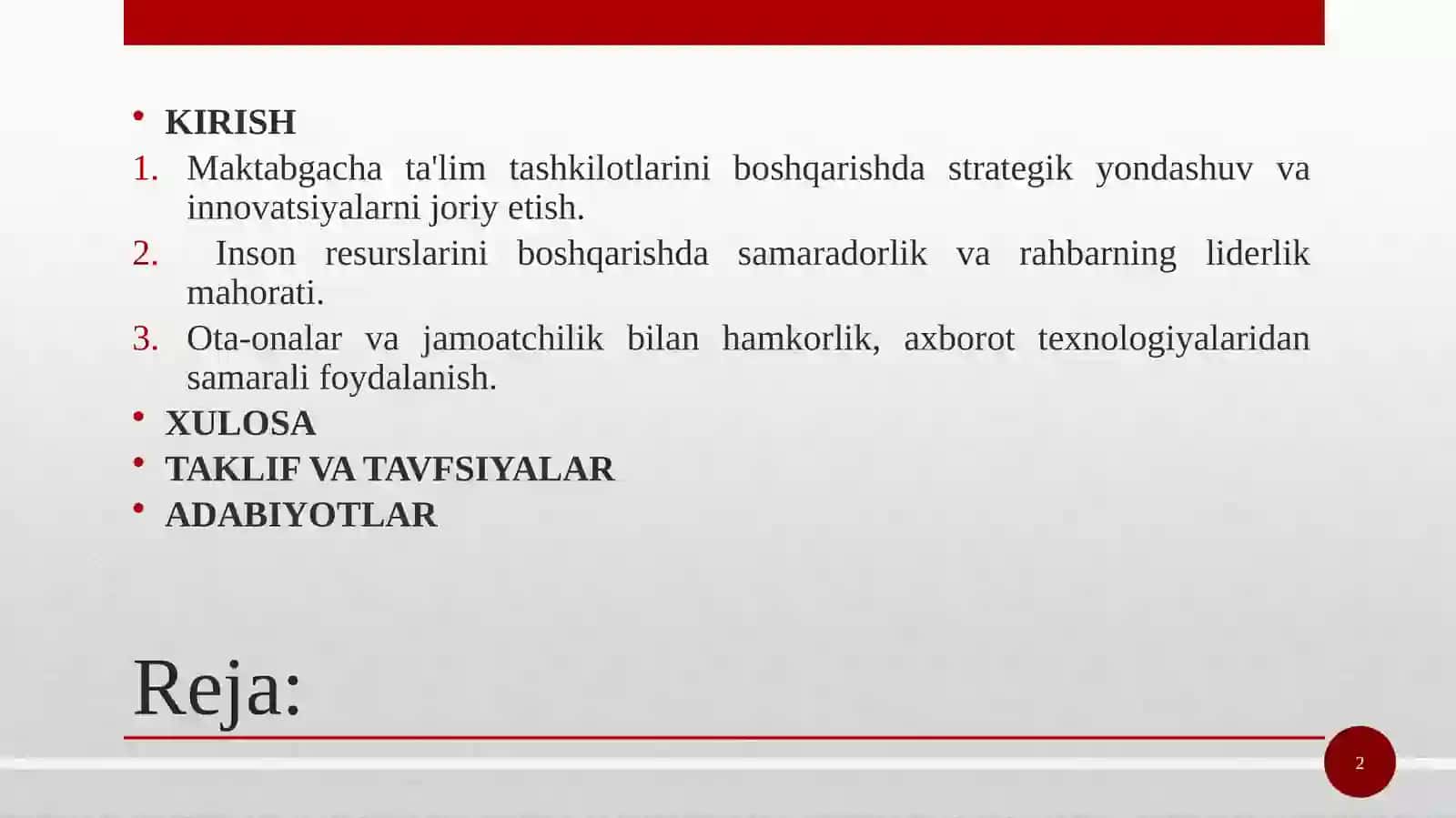 MAKTABGACHA TA'LIM TASHKILOTLARINI BOSHQARISHDA ZAMONAVIY YONDASHUVLAR 2