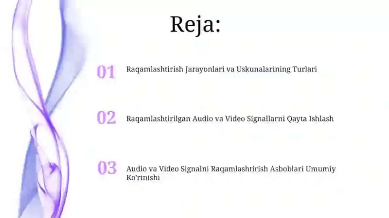 Audio va video signallarini raqamlashtirish qurilmalari 2