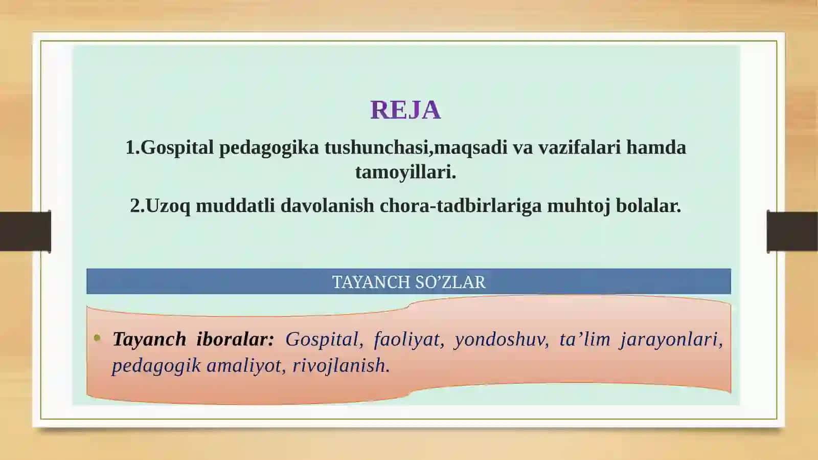 GOSPITAL PEDAGOGIKA –INKLYUZIV TA’LIMNING AJRALMAS QISMI SIFATIDA 2