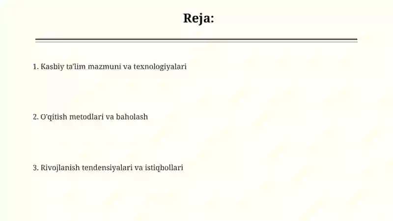 Kasbiy ta’lim mazmuni va texnologiyalari 2