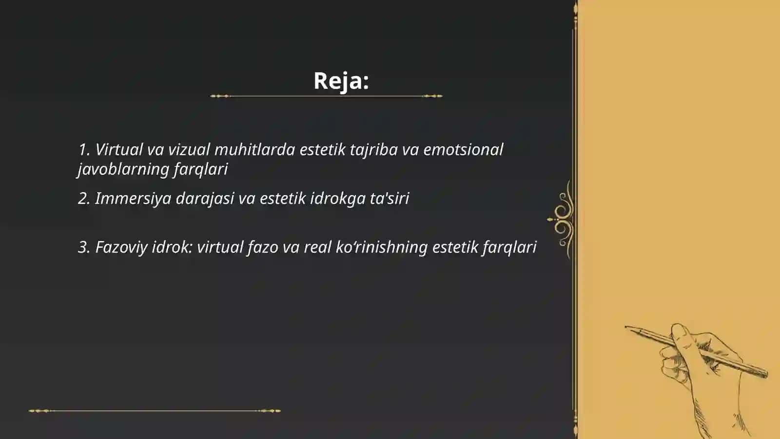 Olamni vertual va vizual estetik idrok etishning farqlari 2