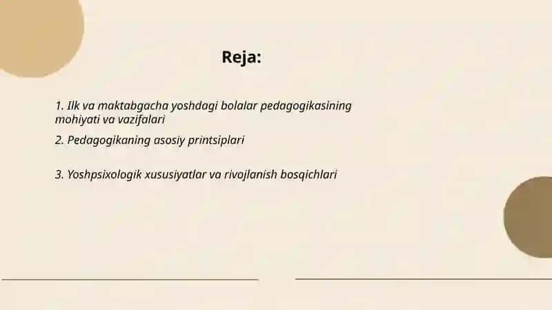 Ilk va maktabgacha yoshdagi bolalar pedagogikasining asoslari 2