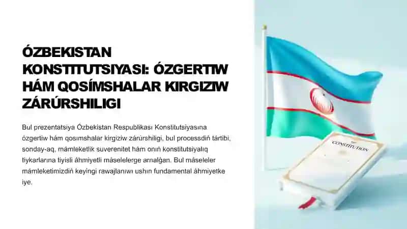 Konsitutsiya o`zgersler kiritiw 2