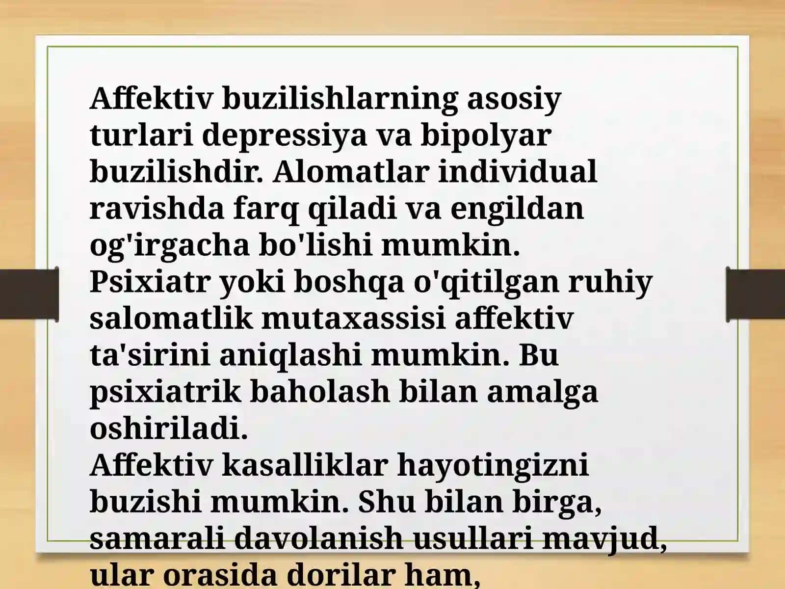 Affektivholatlarpsixodiagnostikasi 2