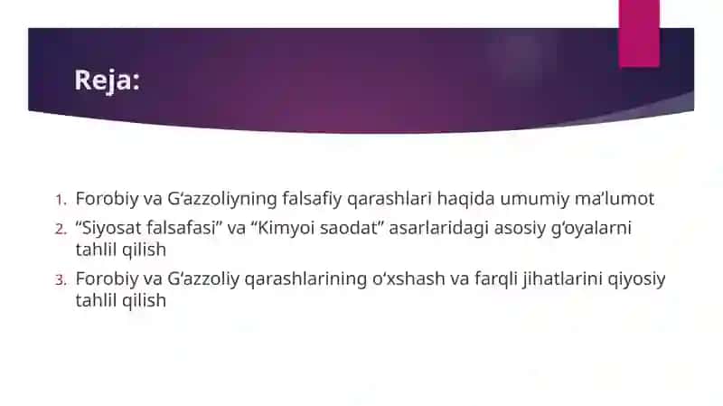 Abu Nasr Forobiy va G'azzoliyning falsafa ilmiga oid qarashlarini qiyosiy tahlil etish 2