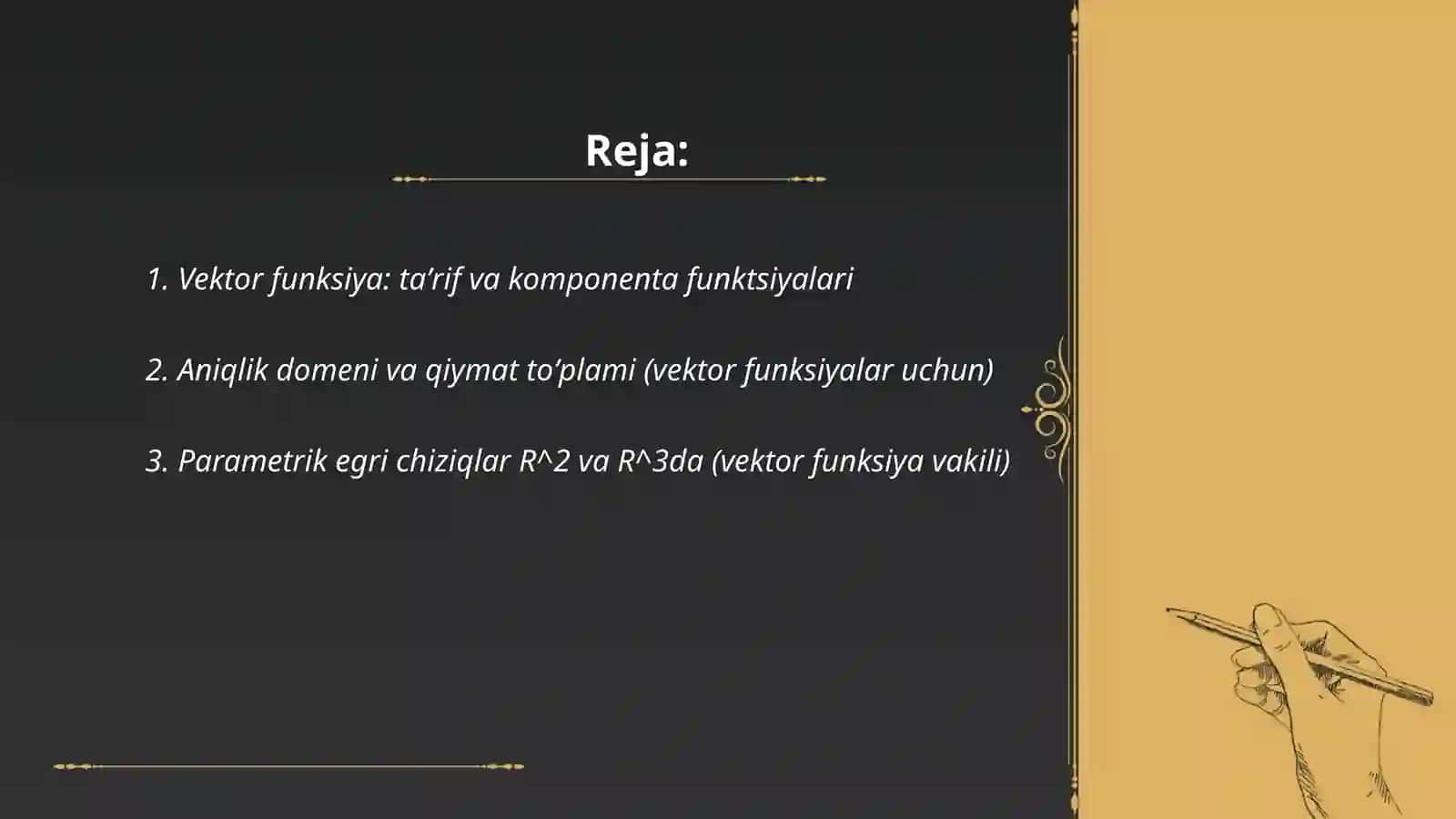 Vektor funksiya 2