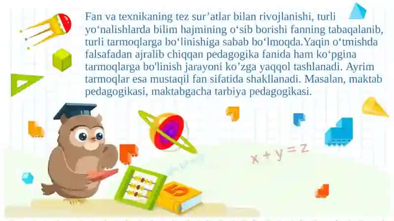 Pedagogika fanining tuzilishi va boshqa fanlar bilan aloqasi 2