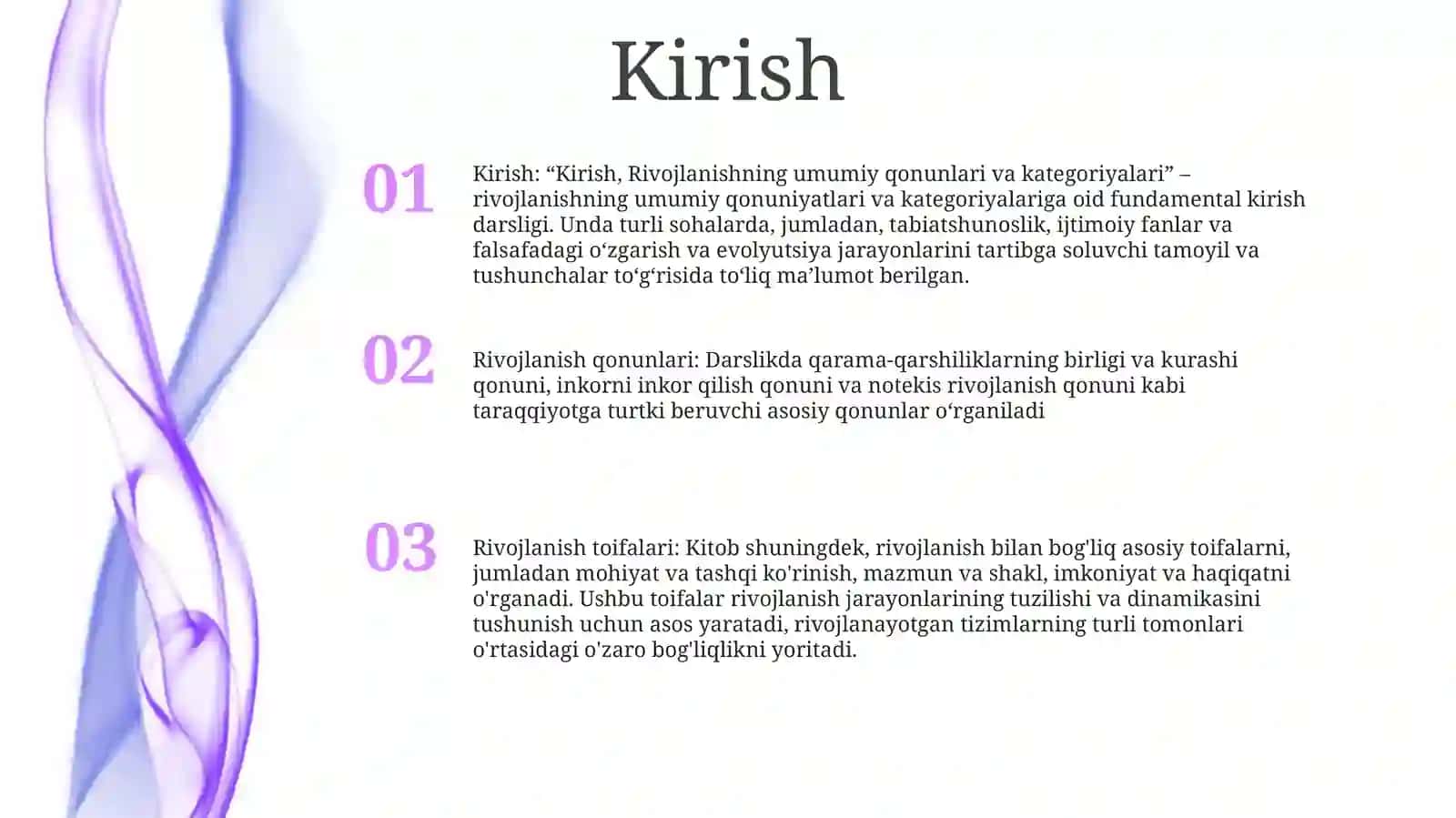 Rivojlanishning Umumiy Qonunlari Va Kategoriyalari 2