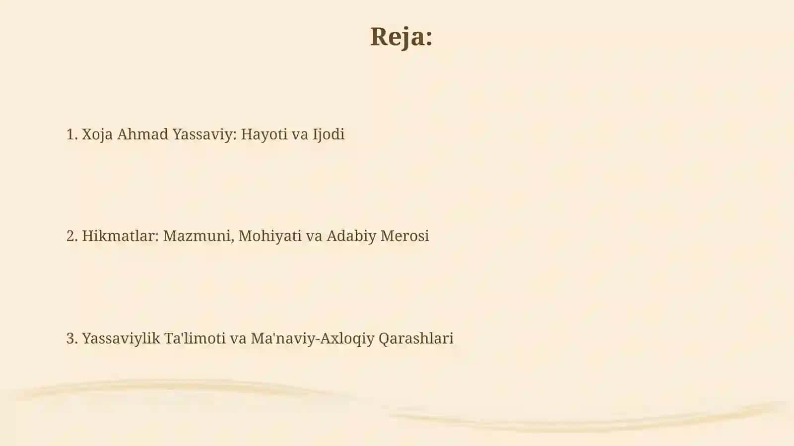 Ahmad Yassaviy ijodiy merosi 2