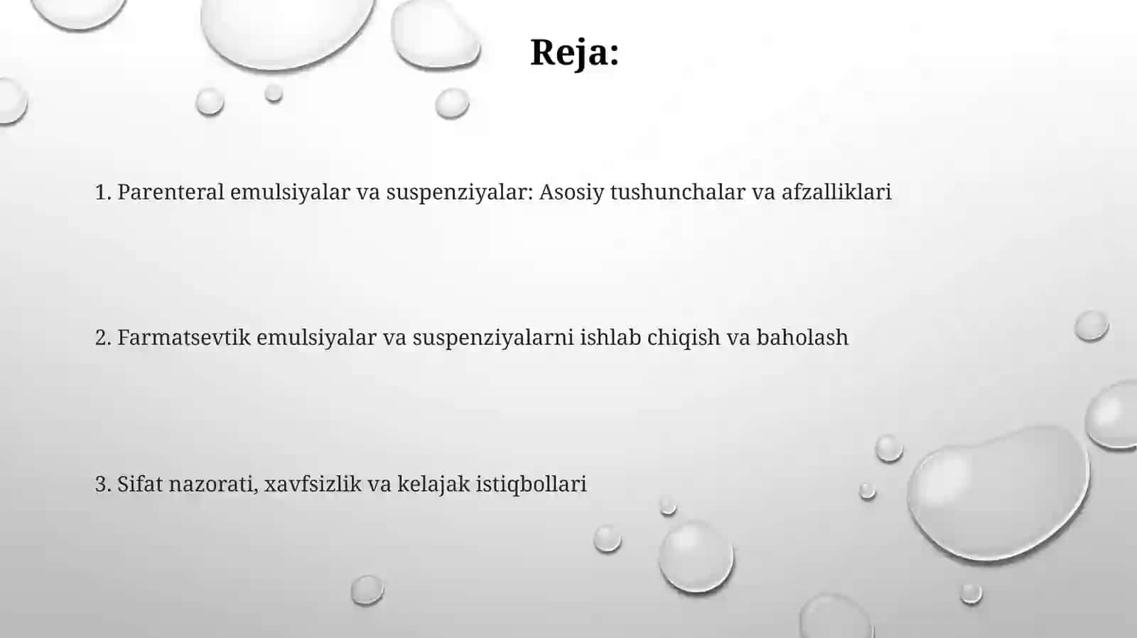 Parenteral emulsiyalar va suspenziyalar 2