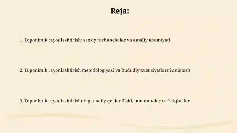 Toponimik rayonlashtirish 2