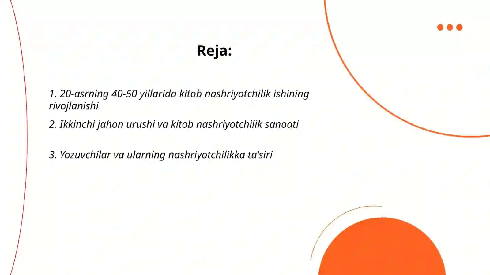 20 asrning 40-50 yillarida kitob nashiryotchilik ishi 2