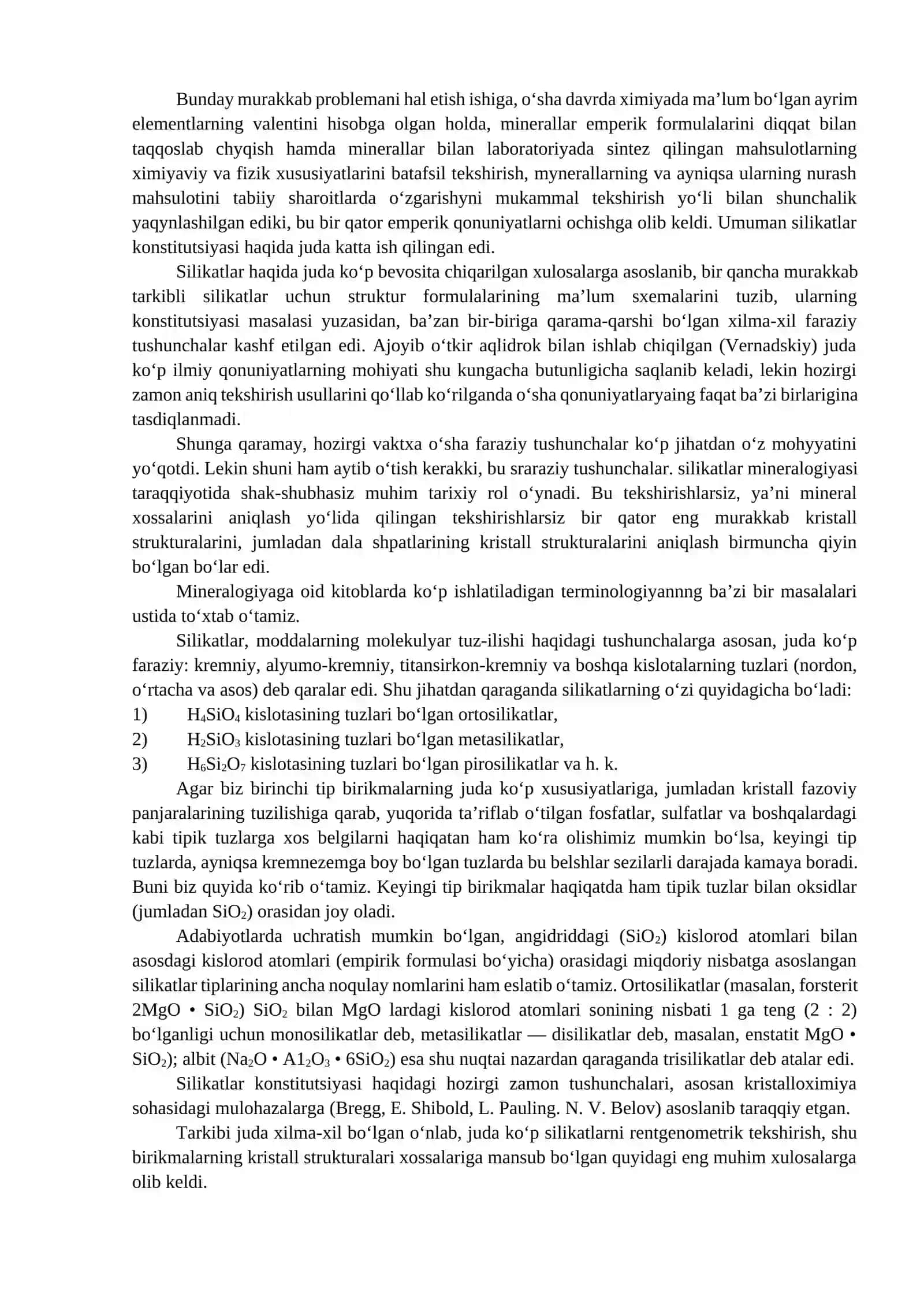 Silikatlar guruhi minerallari 2