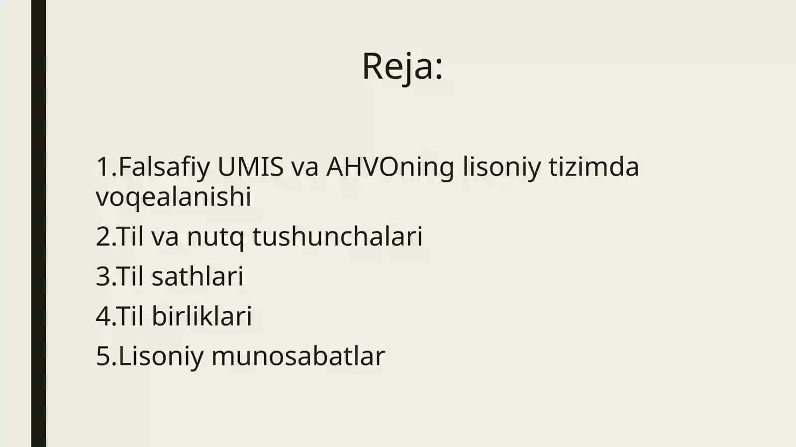 Til,lison,nutq munosabati.UMIS va AHVO 2