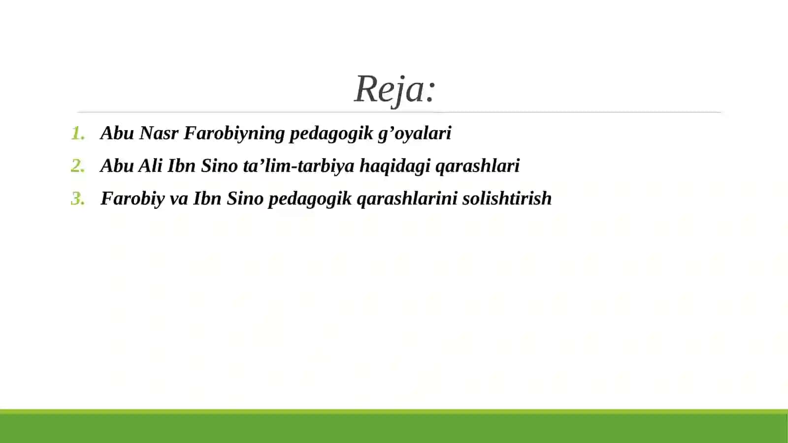 Abu Nosir Farobiyning pedagogik g’oyalari.Abu Ali ibn sino ta’lim-tarbiya haqida 2