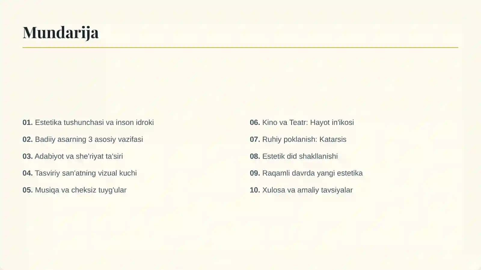 Dunyoni estetik idrok etishda badiiy asarlar 2