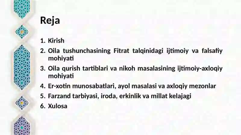 Abdurauf fitratning "Oila" asarida oila qurish va farzand tarbiyasiga oid g‘oyalar 2