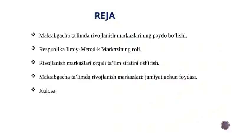 MAKTABGACHA TA'LIM TASHKILOTLARIDA RIVOJLANISH MARKAZLARI 2