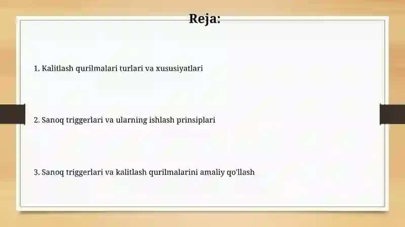 Kalitlash qurilmalari turlari va xususiyatlari 2