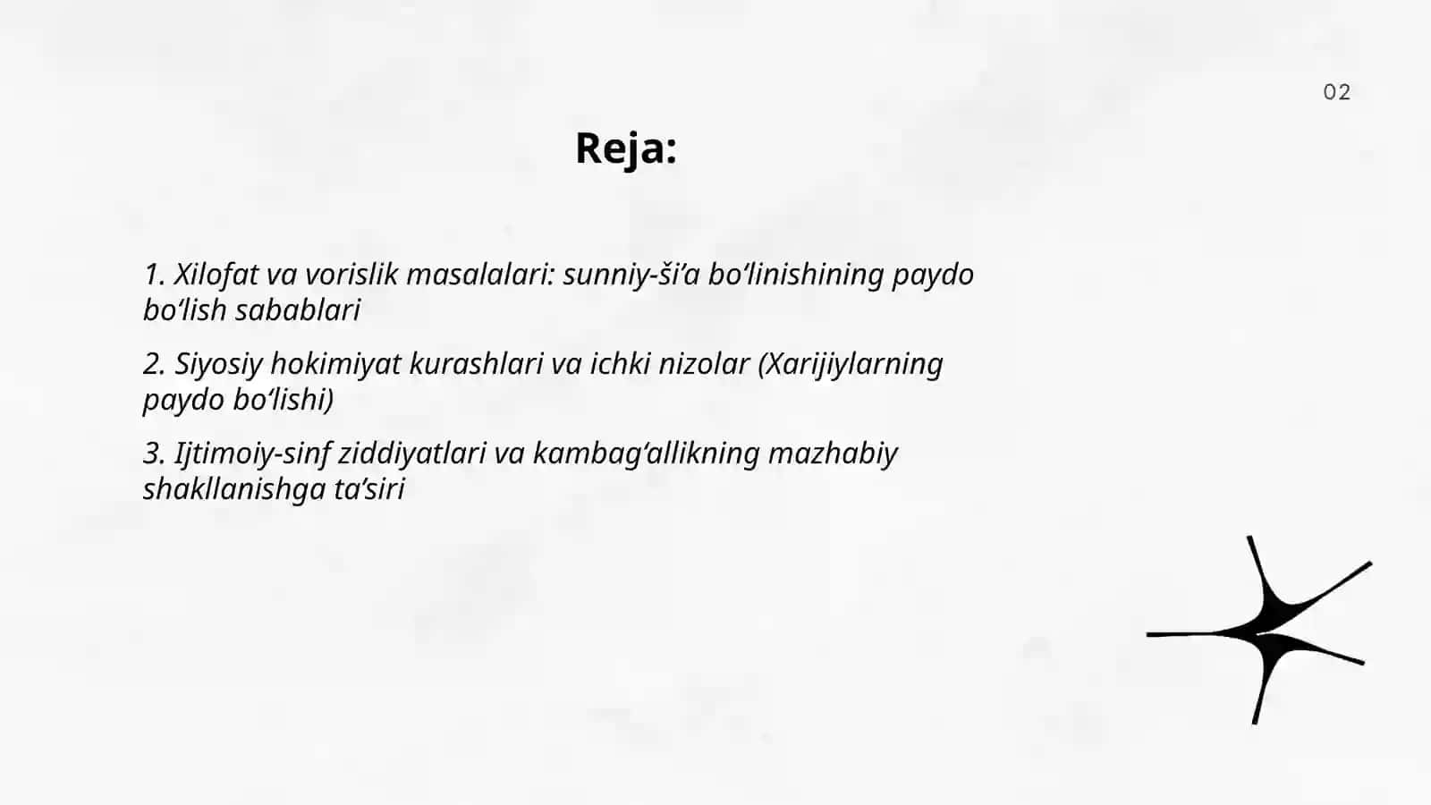 Xilofat va vorislik masalalari: sunniy-ši’a bo‘linishining paydo bo‘lish sabablari 2