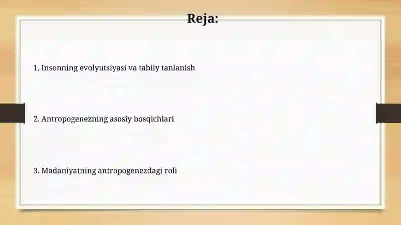 Antropogenezning umumiy savollari 2