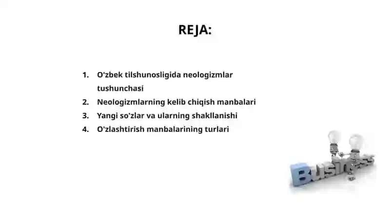 O'zbek tilshunosligida neologizmlar va ularning o'zlashtirish manbalari 2