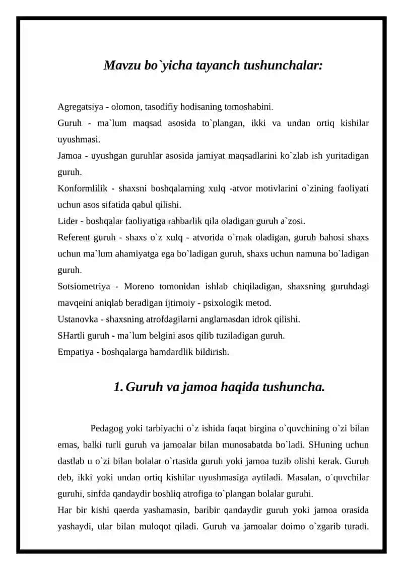 Guruh tuzishning determinantlari 2