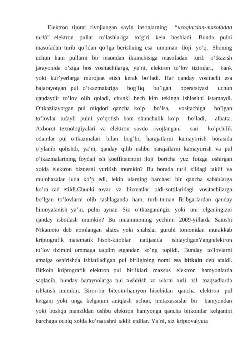 Elektron tijorat bozorini rivojlantirish 2