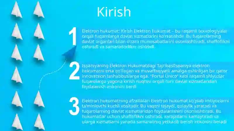 Elektron Hukumat Joriy Etishning Ispaniya Tajribasi 2