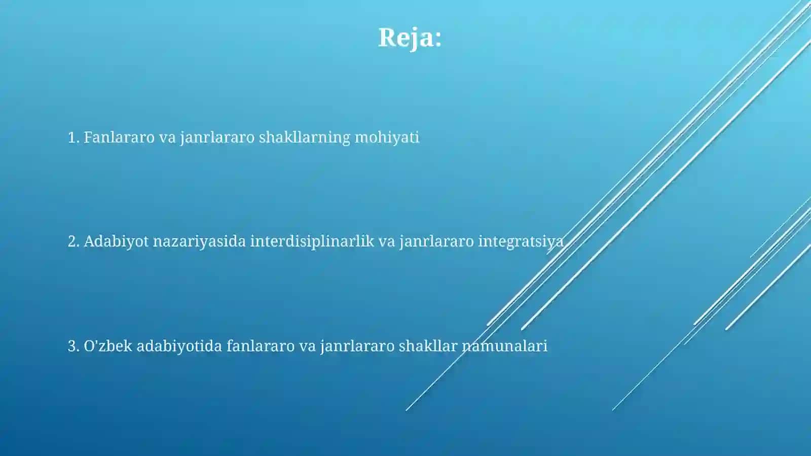 Oraliq tur va janr dantashqarish shakllari 2