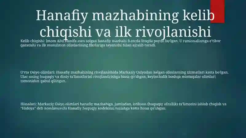 Hanafiy Mazhabi Rivojida Markaziy Osiyo Faqihlarining Roli Va Hissasi 2