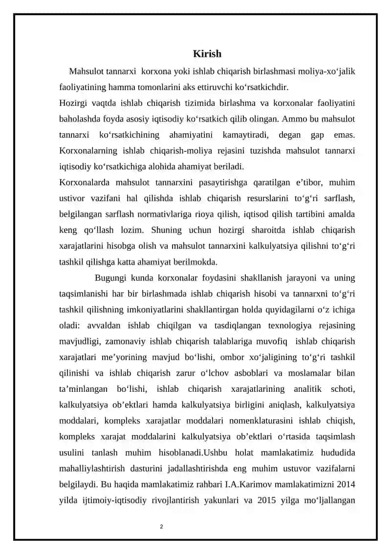 Korxona foydasining taqsimlanishi va ishlatilishi 2